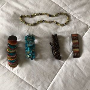 Bracelets and necklace
